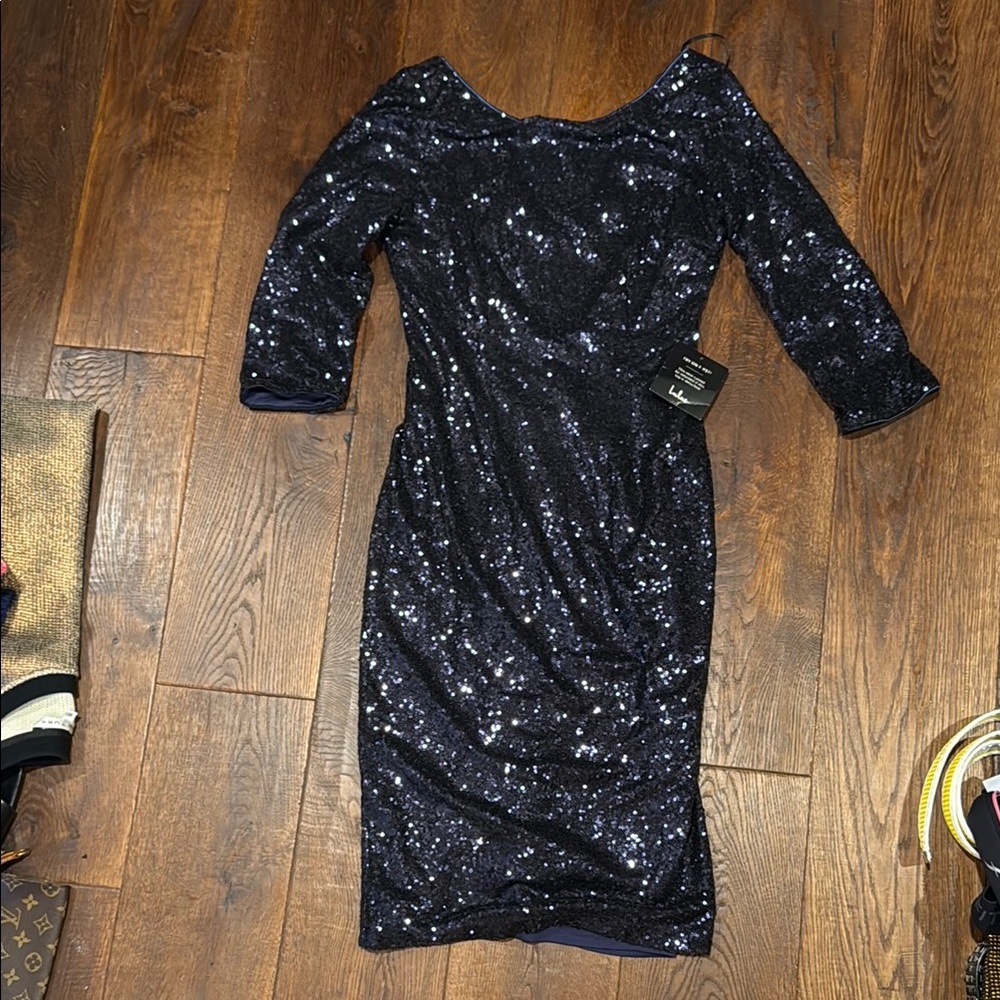 Lulu’s Elegant Black Sequin Dress